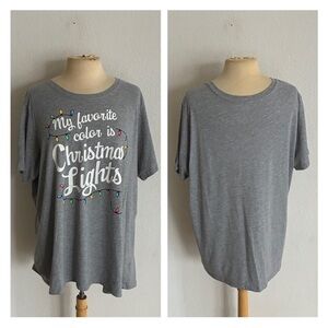 ❤️$10 Holiday Time Christmas lights tee size 2x/20/22